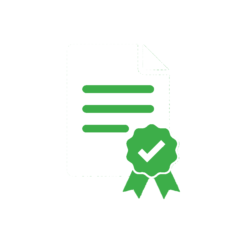 Qualified certificate with award ribbon