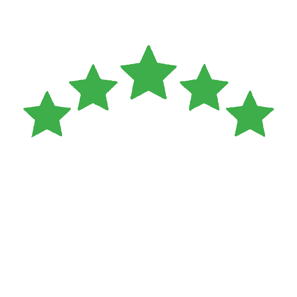 Hand supporting five stars