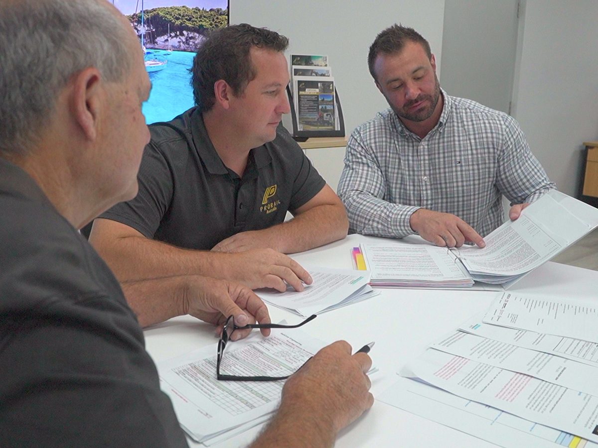 RLM working through internal audit findings and corrective actions with the Pro Rail team